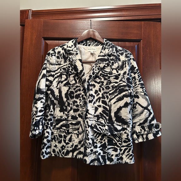 Studio Works Jackets & Blazers - Studio Works Black and White Utility Jacket with 3/4 Sleeves size PL